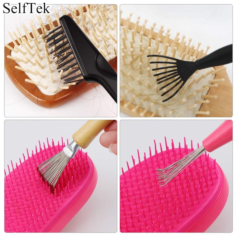 SelfTek 4 Pack Hair Brush Cleaning Tool for Removing Hair and Dust - Home or Salon Use - Image 4